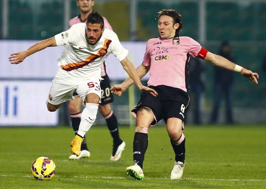 Daniele Verde contro Barreto: esordio in serie A il 17 gennaio 2015, Palermo-Roma 1-1
